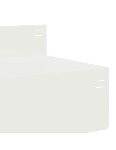 Bordura per Prato 30 pz 100 x 10 x 8 cm Acciaio Bianco