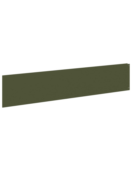 Bordura per Prato 10 pz 100 x 22 cm Acciaio Verde Oliva