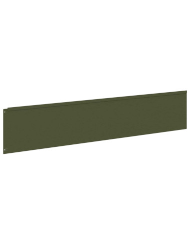 Bordura per Prato 10 pz 100 x 22 cm Acciaio Verde Oliva