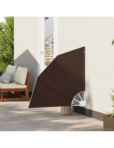 Schermo di Privacy per Balcone 115 x 115 cm Poliestere Marrone