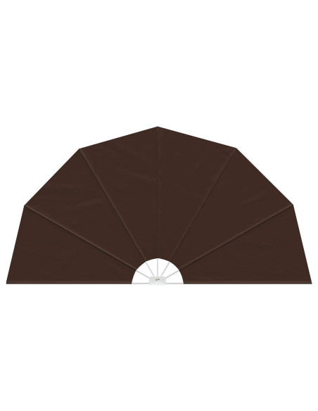Schermo di Privacy per Balcone Ø 400 cm Poliestere Marrone