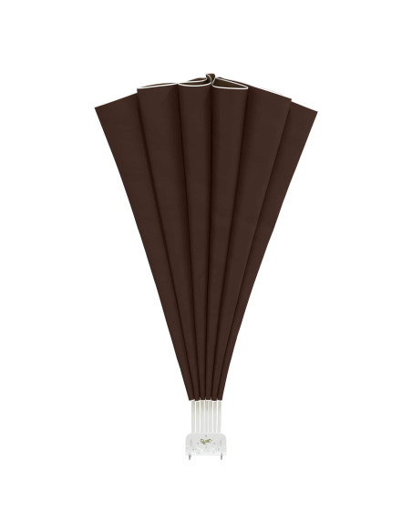 Schermo di Privacy per Balcone Ø 400 cm Poliestere Marrone