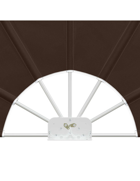 Schermo di Privacy per Balcone Ø 320 cm Poliestere Marrone