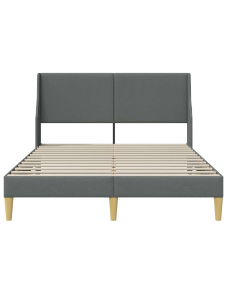 Struttura del letto Grigio Scuro 153 x 203 cm Tessuto