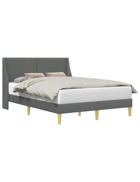 Struttura del letto Grigio Scuro 137 x 190 cm Tessuto