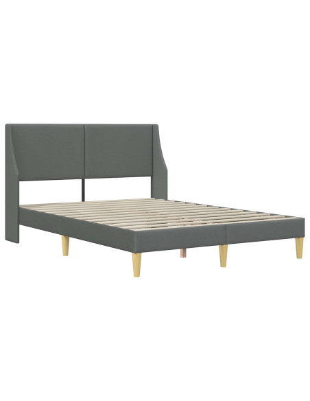 Struttura del letto Grigio Scuro 137 x 190 cm Tessuto