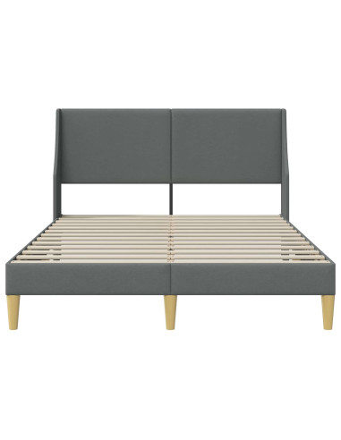 Struttura del letto Grigio Scuro 137 x 190 cm Tessuto