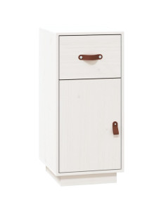 Credenza Bianca 34x40x75 cm in Legno Massello di Pino 2