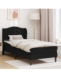 Struttura del letto con testiera Nero 80 x 200 cm Similpelle