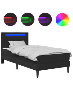 Struttura del letto con strisce LED con testiera Similpelle 2