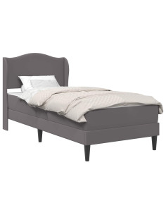 Struttura del letto con testiera Grigio 80 x 200 cm Similpelle 2