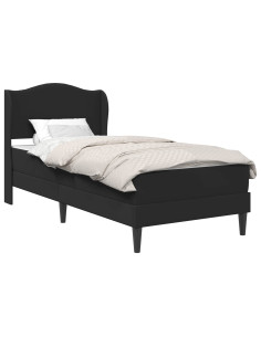 Struttura del letto con testiera Nero 80 x 200 cm Similpelle 2