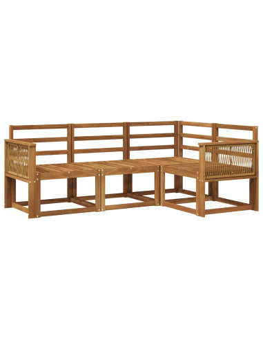 Set di divani da esterno 4 pcs Naturale