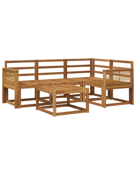 Set di divani da esterno 5 pcs Naturale