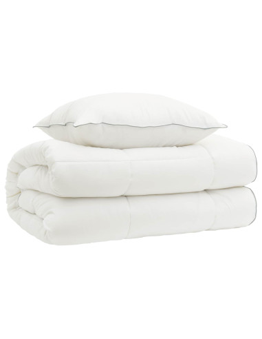 Set di piumone e cuscini 2 pz 150x200 cm 4 stagioni 200+300 GSM