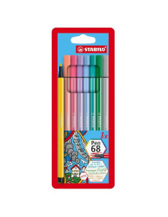 AST8 STABILO PEN 68 PASTEL ASS