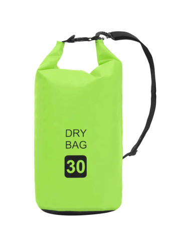 Borsa Impermeabile Verde 30 L in PVC