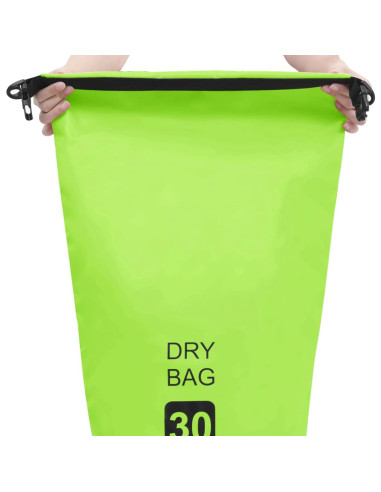 Borsa Impermeabile Verde 30 L in PVC