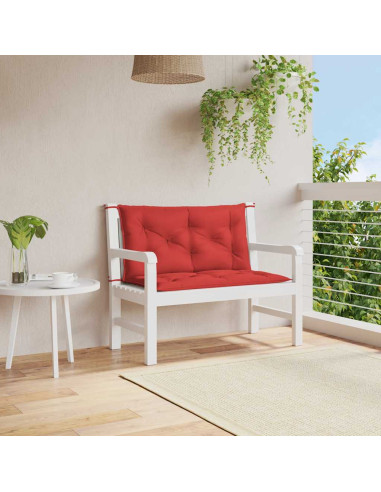 Cuscino per Panca Rosso 100x(50+50)x7cm in Tessuto Oxford