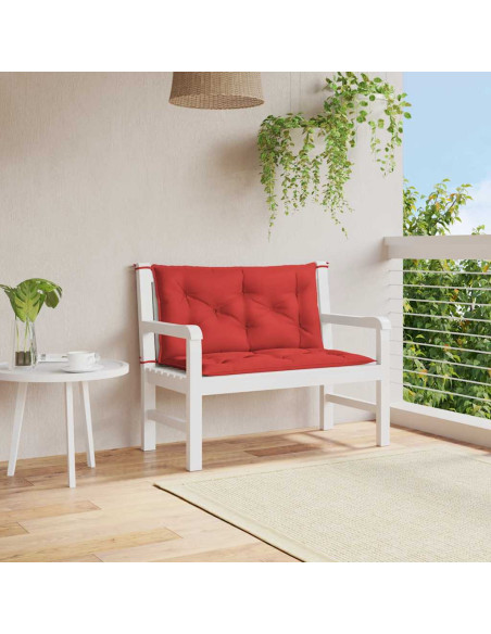 Cuscino per Panca Rosso 100x(50+50)x7cm in Tessuto Oxford