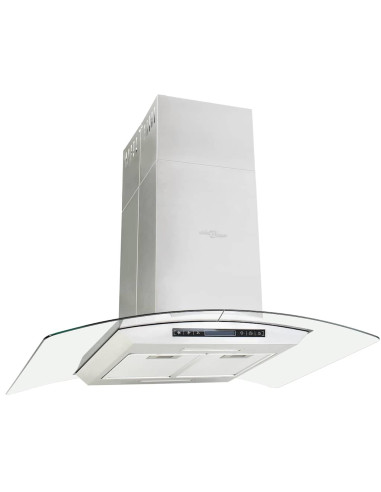 Cappa a Isola 90cm con Display LCD e Sensore Touch 756 m³/h LED