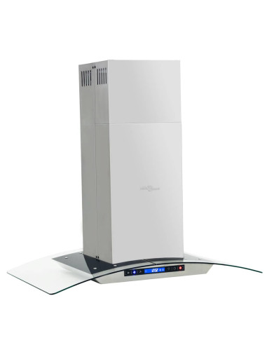 Cappa a Isola 90cm con Display LCD e Sensore Touch 756 m³/h LED