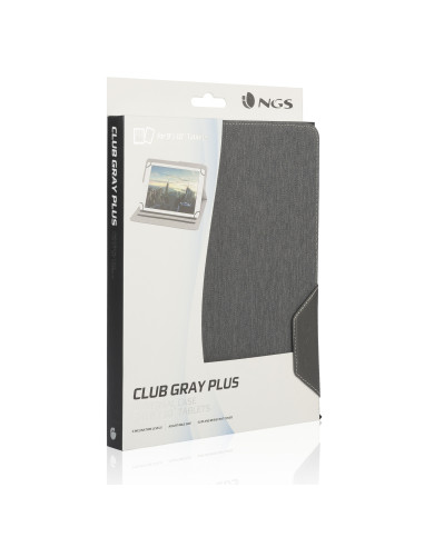 NGS Club Gray Plus 25,4 cm (10") Custodia a libro Grigio