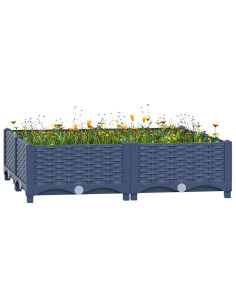 Fioriera Rialzata 80x80x23 cm in Polipropilene