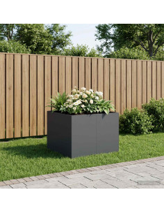 Vaso da giardino Antracite 80 x 80 x 60 cm