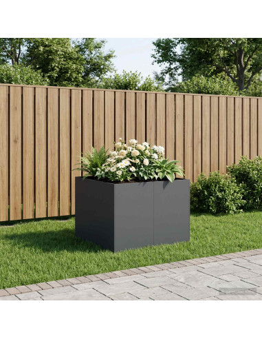 Vaso da giardino Antracite 80 x 80 x 60 cm