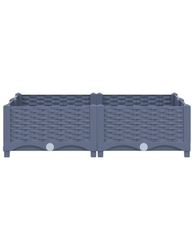 Fioriera Rialzata 80x80x23 cm in Polipropilene