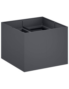 Vaso da giardino Antracite 80 x 80 x 60 cm 2