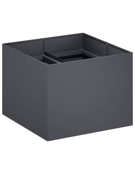 Vaso da giardino Antracite 80 x 80 x 60 cm