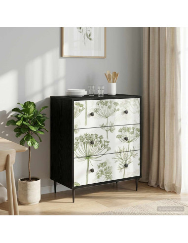 Cassettiera GOTHA Stampa di albero verde 66 x 36,5 x 76 cm