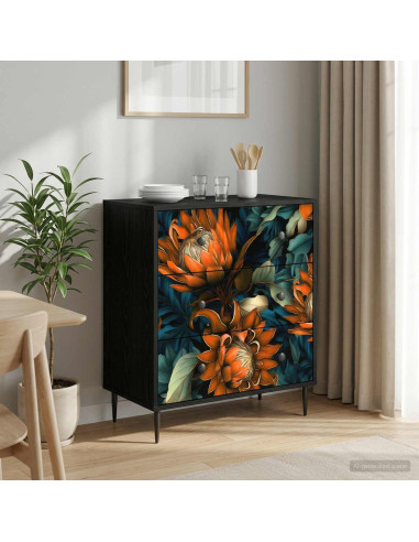 Cassettiera LOCHEM Stampa arancione 66 x 36,5 x 76 cm