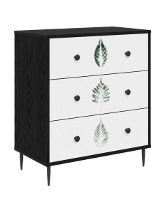 Cassettiera HANAU Stampa foglia verde 66 x 36,5 x 76 cm 2