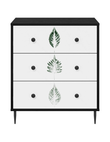 Cassettiera HANAU Stampa foglia verde 66 x 36,5 x 76 cm