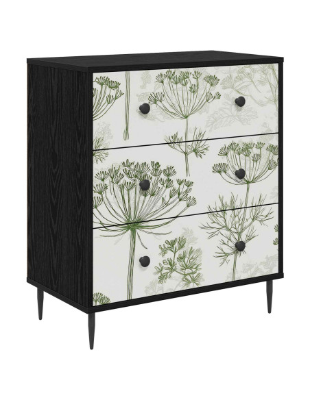 Cassettiera GOTHA Stampa di albero verde 66 x 36,5 x 76 cm