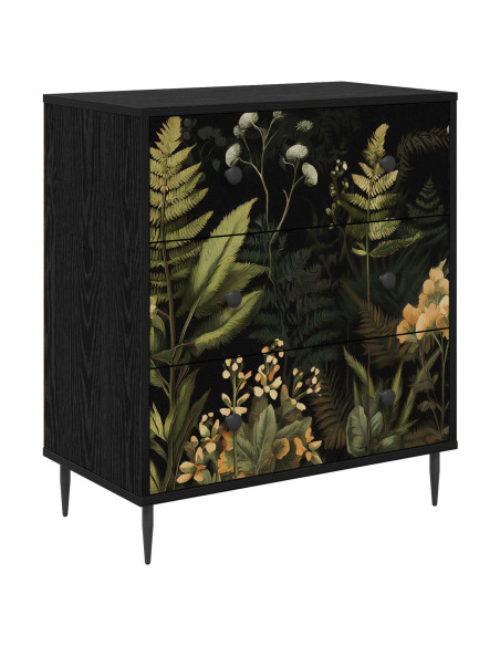 Cassettiera RHENEN Stampa tropicale 66 x 36,5 x 76 cm