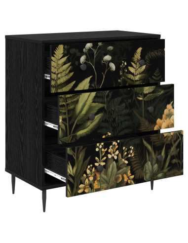 Cassettiera RHENEN Stampa tropicale 66 x 36,5 x 76 cm