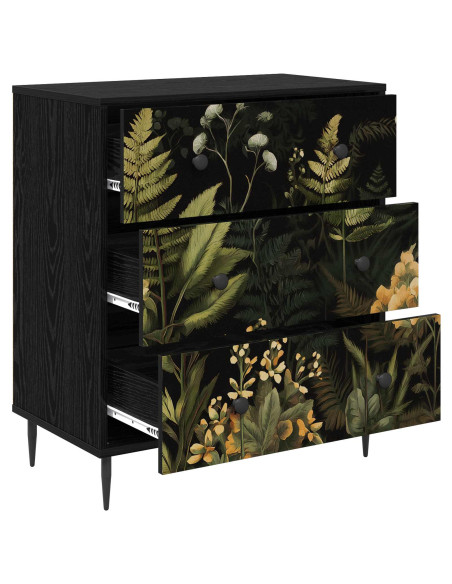 Cassettiera RHENEN Stampa tropicale 66 x 36,5 x 76 cm