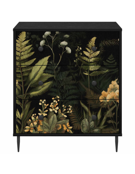 Cassettiera RHENEN Stampa tropicale 66 x 36,5 x 76 cm