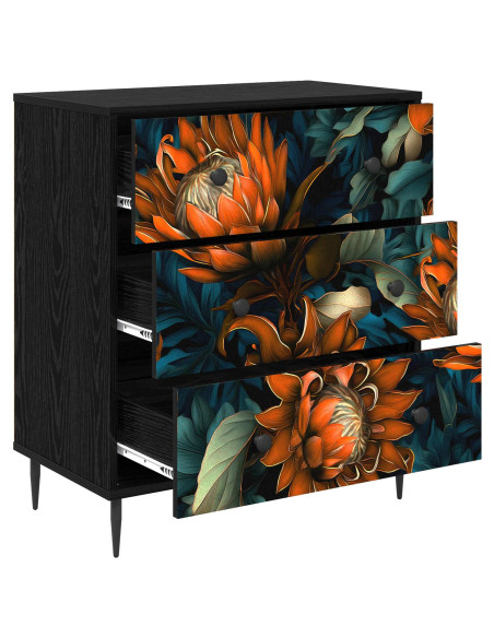 Cassettiera LOCHEM Stampa arancione 66 x 36,5 x 76 cm