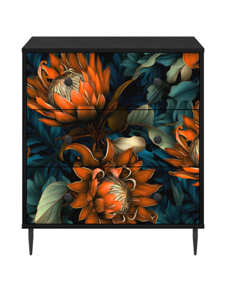 Cassettiera LOCHEM Stampa arancione 66 x 36,5 x 76 cm
