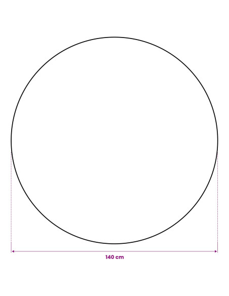 Tovaglia in juta Naturale Ø 140 cm 100% Juta Tossa