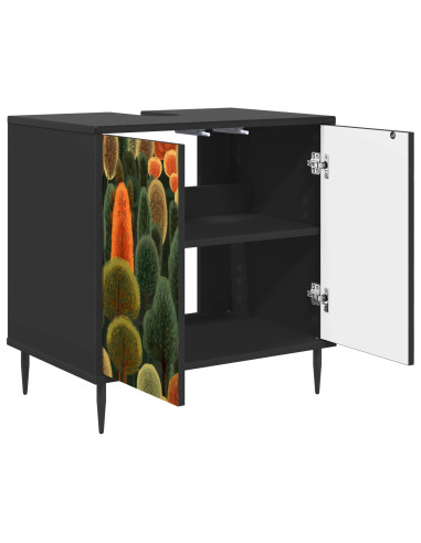 Mobile da Bagno ZAANDAM Rovere Nero 60 x 40 x 61 cm