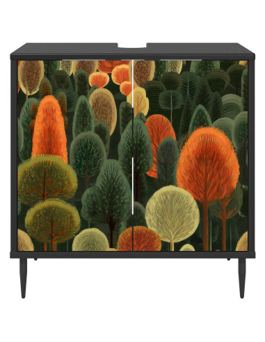 Mobile da Bagno ZAANDAM Rovere Nero 60 x 40 x 61 cm