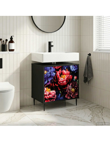 Mobile da Bagno KIEL Rovere Nero 60 x 40 x 61 cm