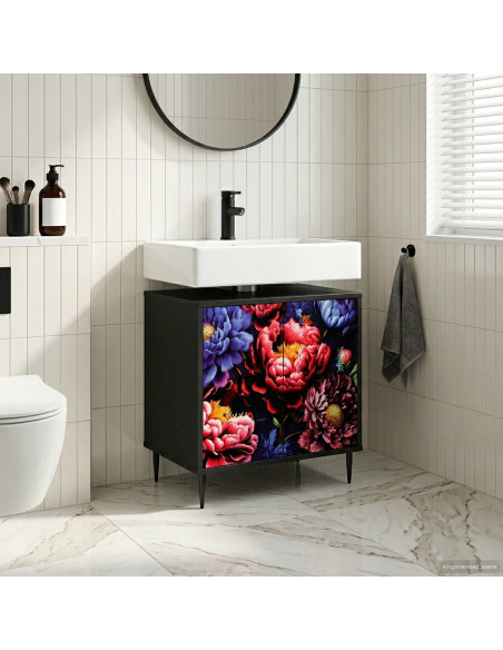 Mobile da Bagno KIEL Rovere Nero 60 x 40 x 61 cm