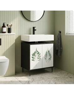 Mobile da Bagno HANAU Rovere Nero 60 x 40 x 61 cm